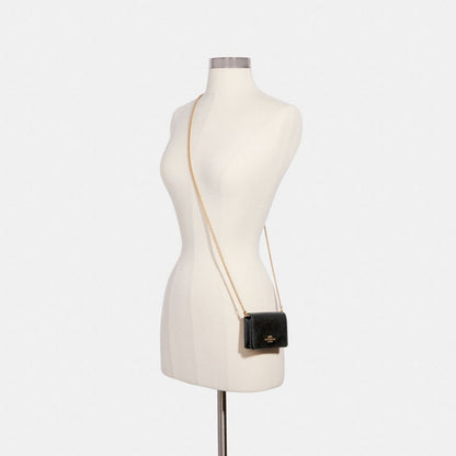 Coach Mini Wallet On A Chain Gold Black