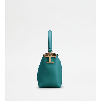 Tods T Case Shoulder Bag In Leather Mini Green