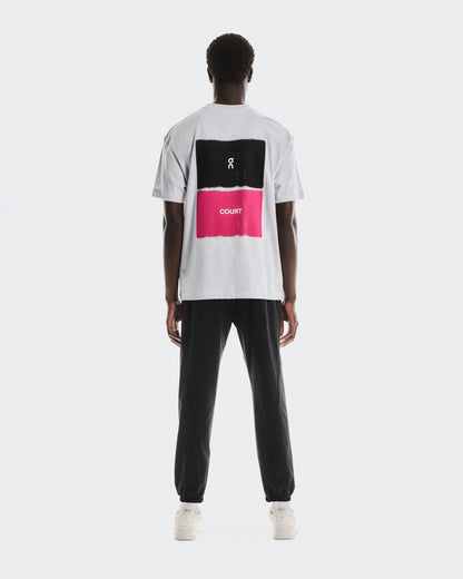 On Club-T Court Heather Gray | Pink