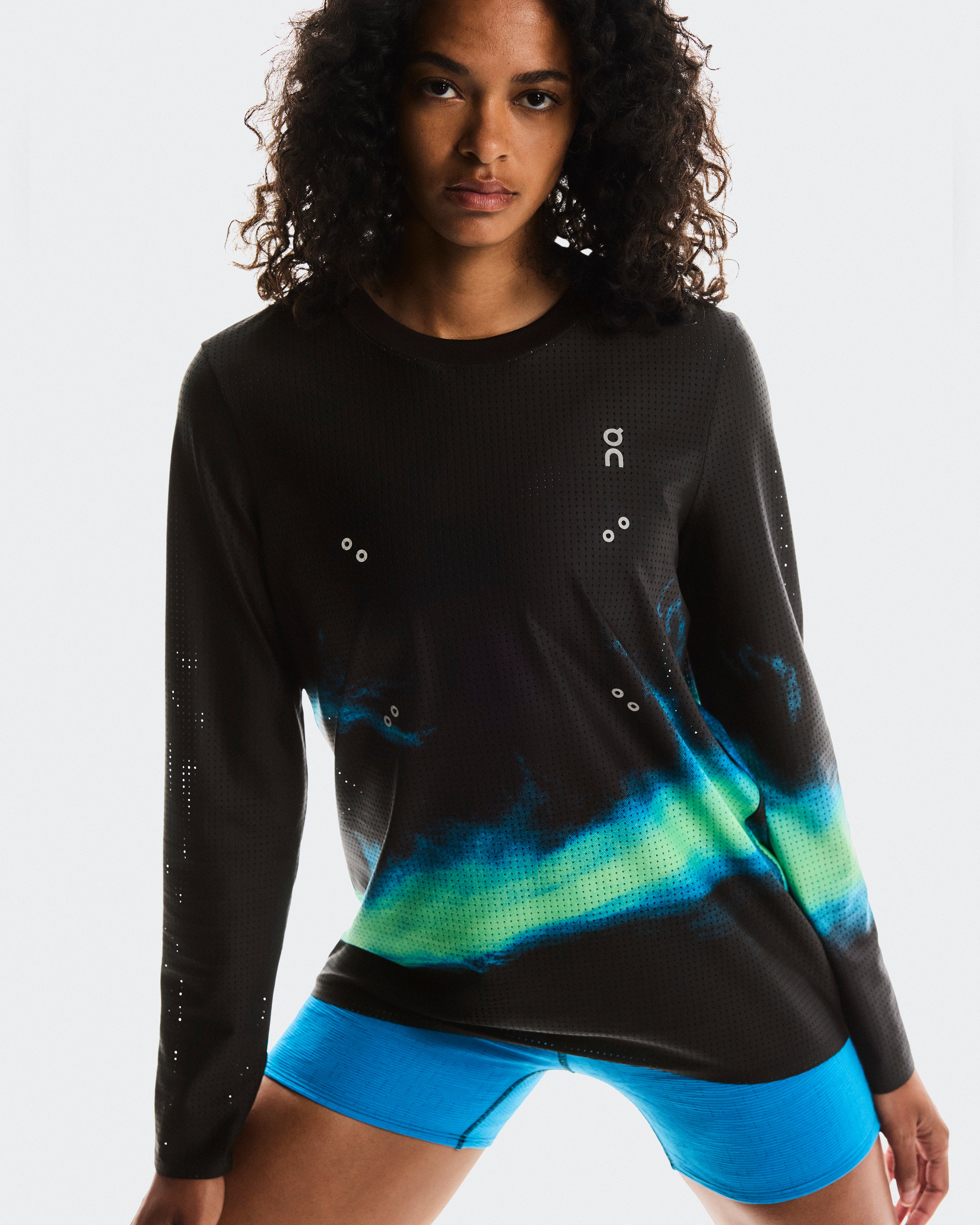 On Pace Mesh Long-T Black | Horizon (Women's)