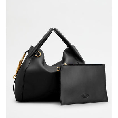 Tods Satchel In Leather Small Black
