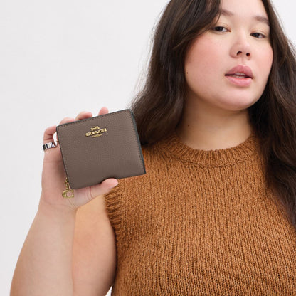 Coach Snap Wallet Gold Dark Stone