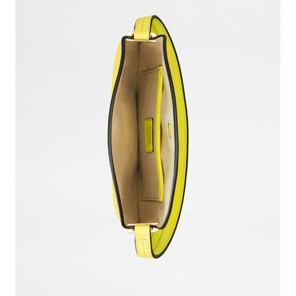 Tods T Case Hobo Bag In Leather Micro Yellow