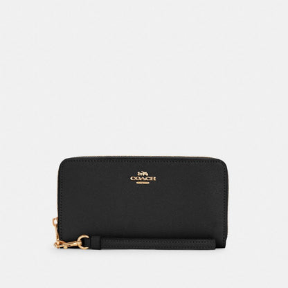 Coach Long Zip Around Wallet Gold/Black