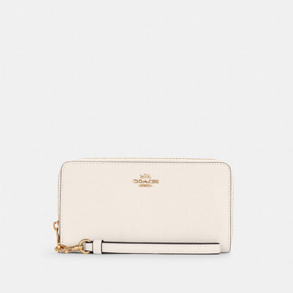 Coach Long Zip Around Wallet Gold/Chalk