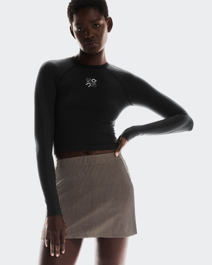 On Ribbed Skirt Loewe Brown | Pink (Women'S)