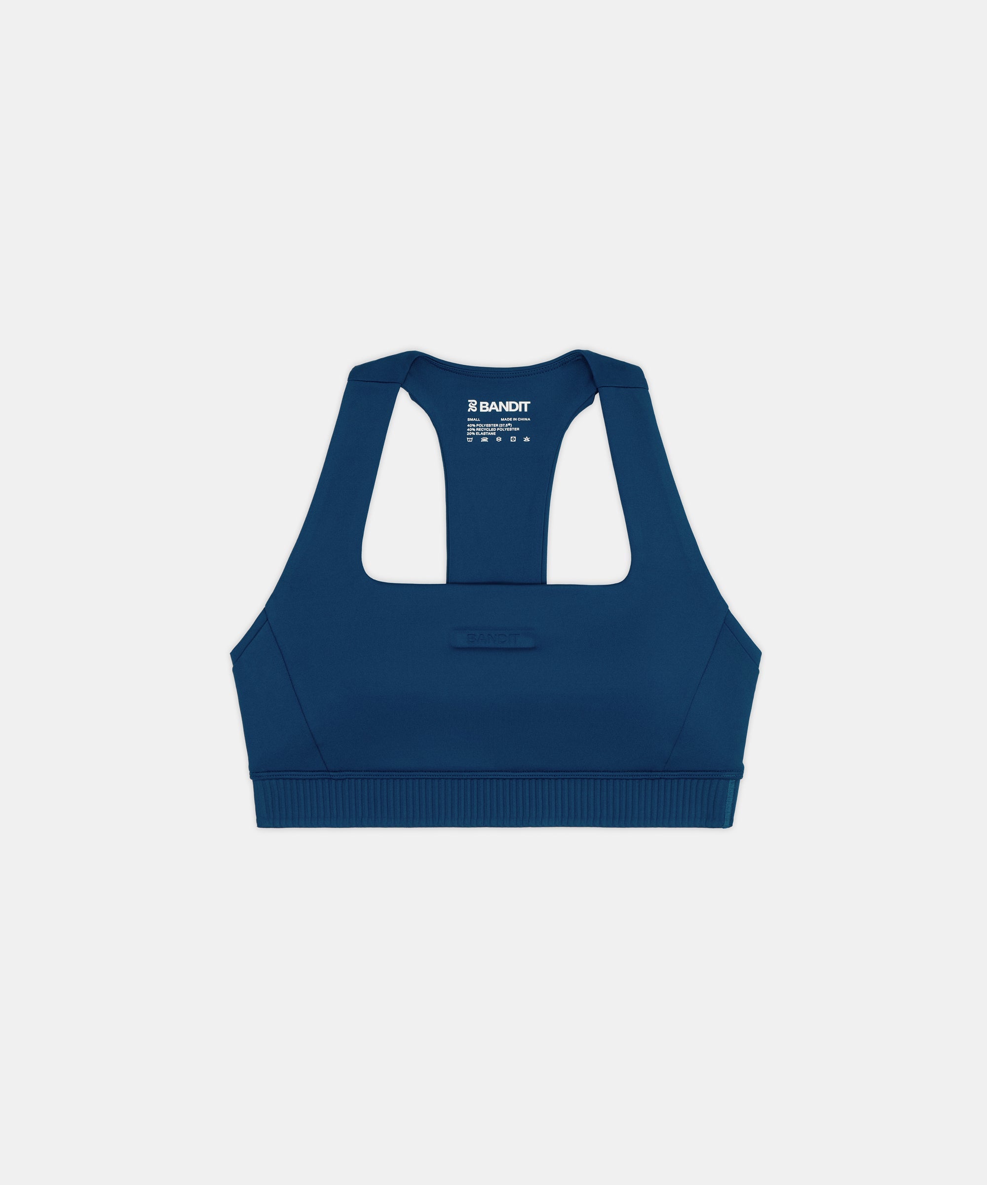 Bandit Womens Stamina V Square Neck Run Bra Ink Blue