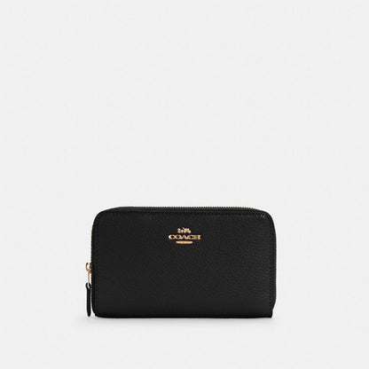 Coach Medium ID Zip Wallet Gold/Black