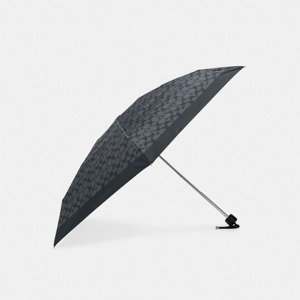 Coach Uv Protection Signature Mini Umbrella Silver GRAPHITE