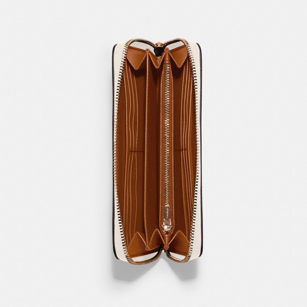 Coach Long Zip Around Wallet Gold/Chalk