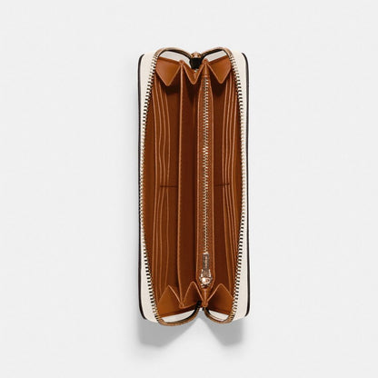 Coach Long Zip Around Wallet Gold/Chalk