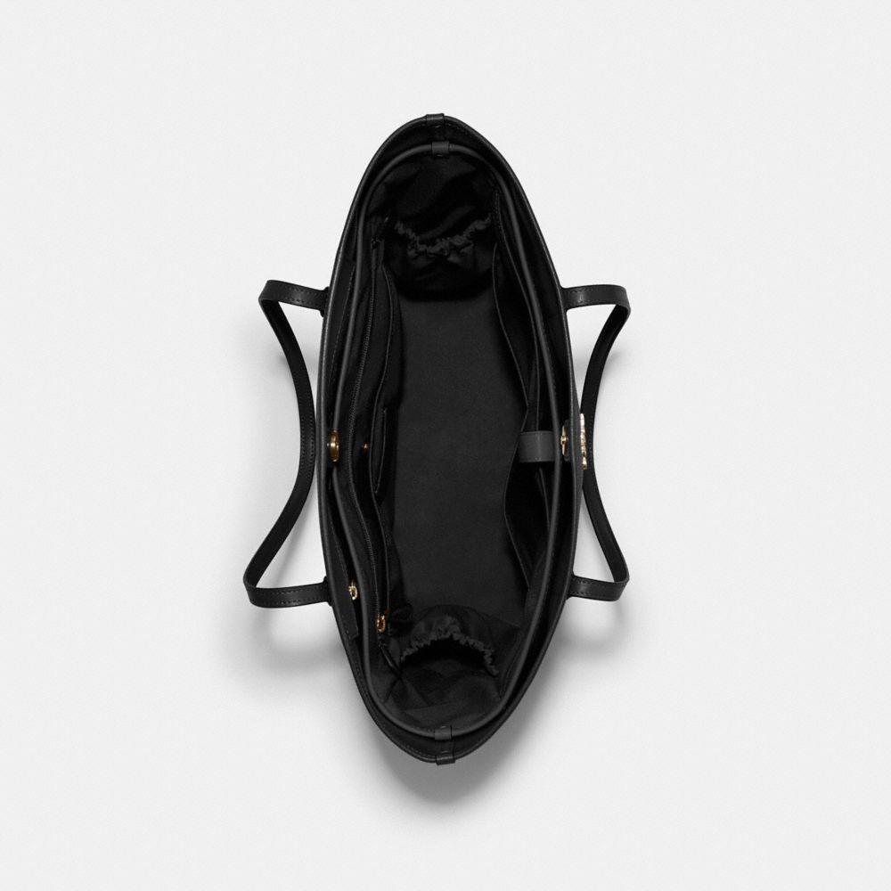 Coach Tote Insert Gold Black