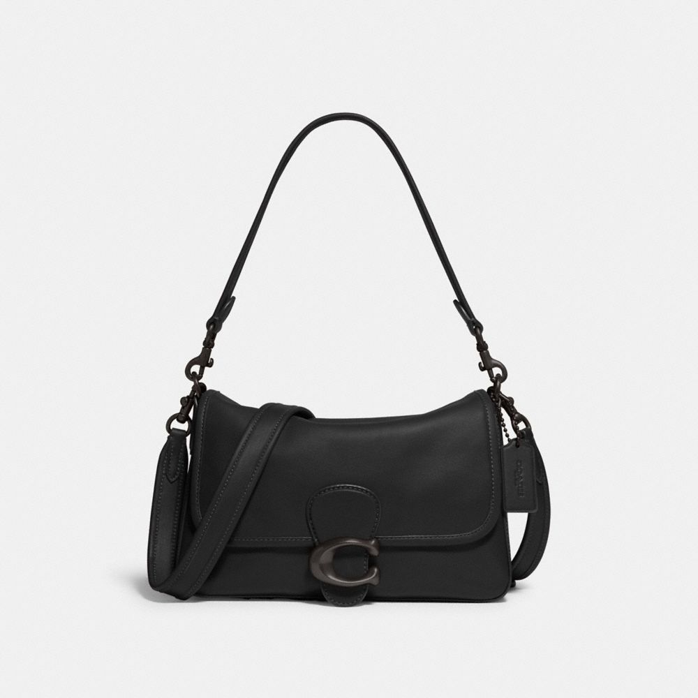 Coach Soft Tabby Shoulder Bag Pewter Black