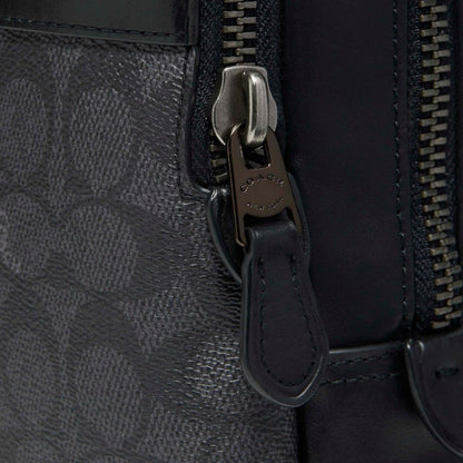 Coach Gotham Pack In Signature Canvas Black Copper Charcoal Black