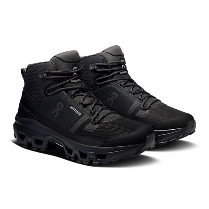 On Cloudrock Mid Waterproof Black Black