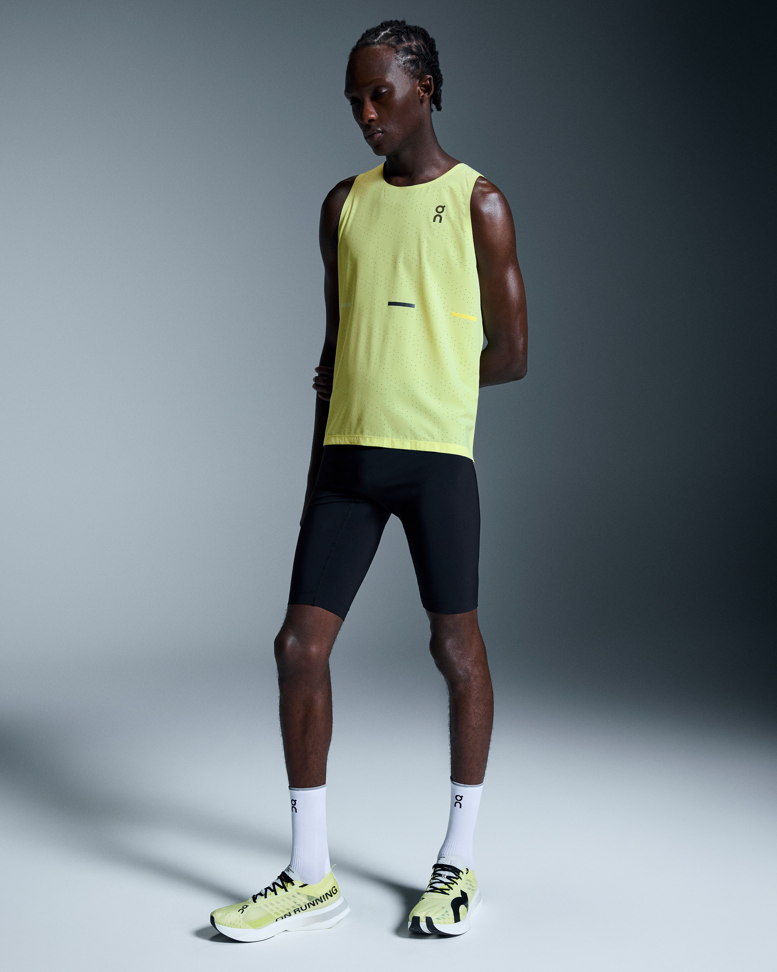 On Race Singlet Limelight