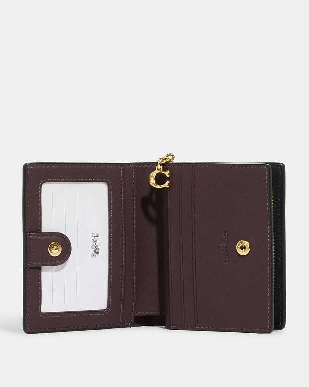 Snap Wallet Embossed Crocodile-Gold-Black Embossed Crocodile-Gold-Black