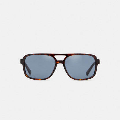 Coach Signature Pilot Sunglasses DARK TORTOISE