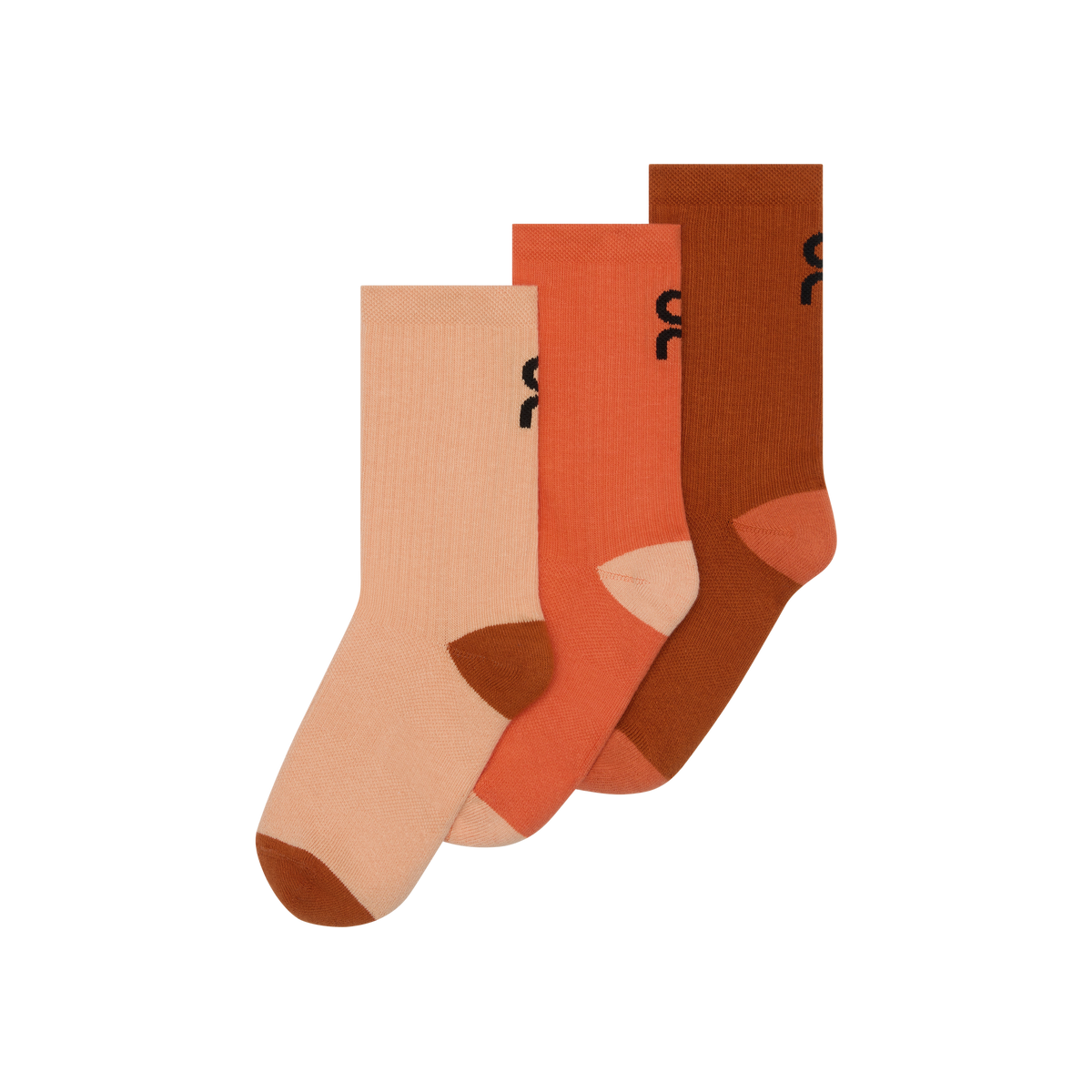 On Logo Sock High 3P Kids Flame | Cinnamon