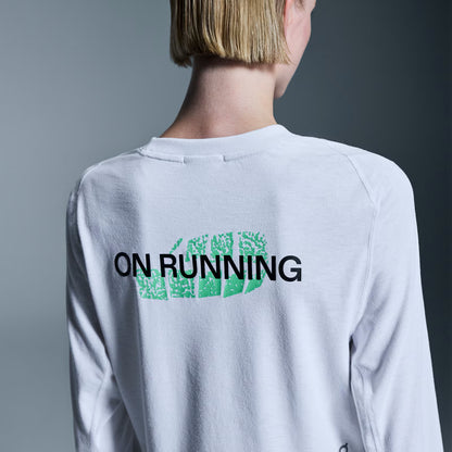 On Train Long-T Crop Graphic White (Women'S)