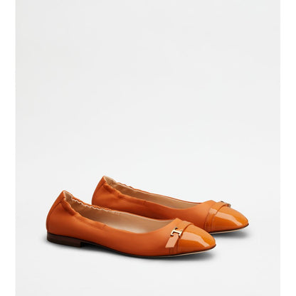 Tods Ballerinas In Leather Brown Womens