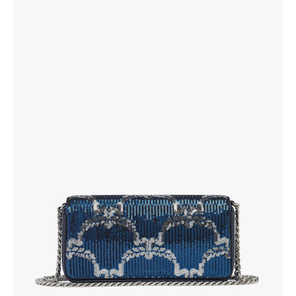 MCM Himmel Shoulder Bag In Sequin Monogram Leather