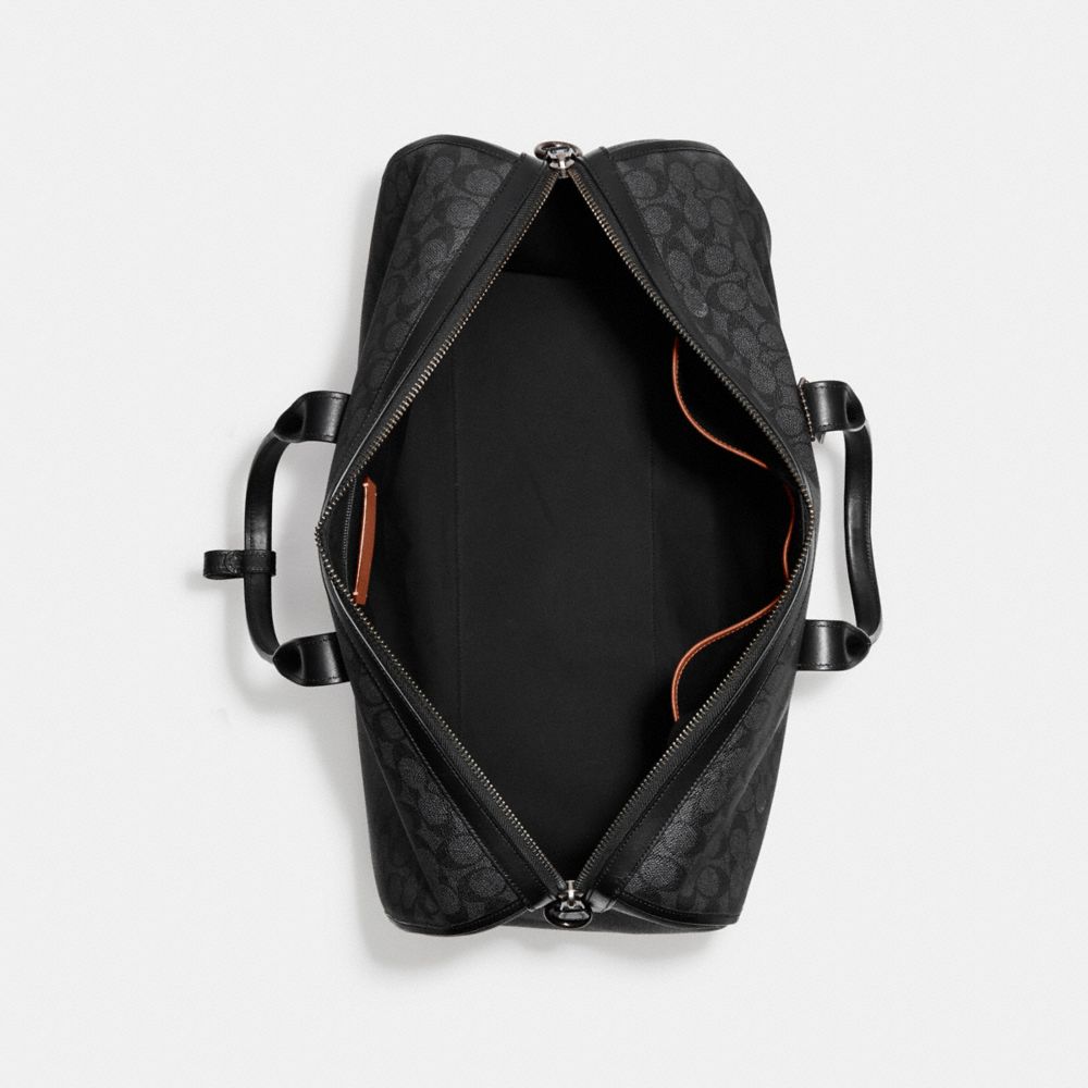 Coach Gotham Duffle Bag In Signature Canvas Black Copper Charcoal