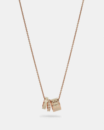 Signature Enamel Necklace Rose Gold-Chalk Rose Gold-Chalk