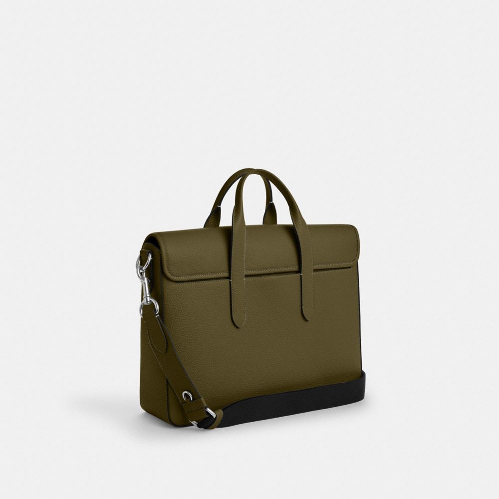 Coach Sullivan Portfolio Brief Silver Olive