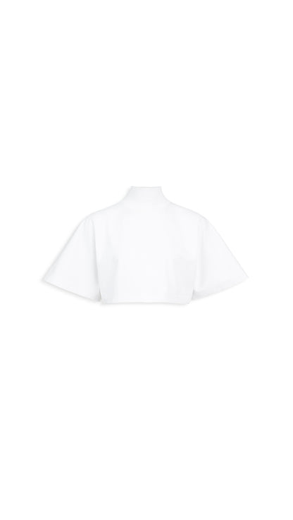 Alaïa Cropped Cotton Jersey T-Shirt