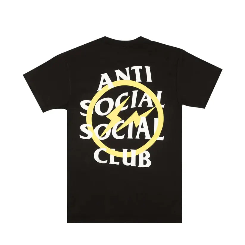 Anti Social Social Club x Fragment Yellow Bolt Tee Black Friday