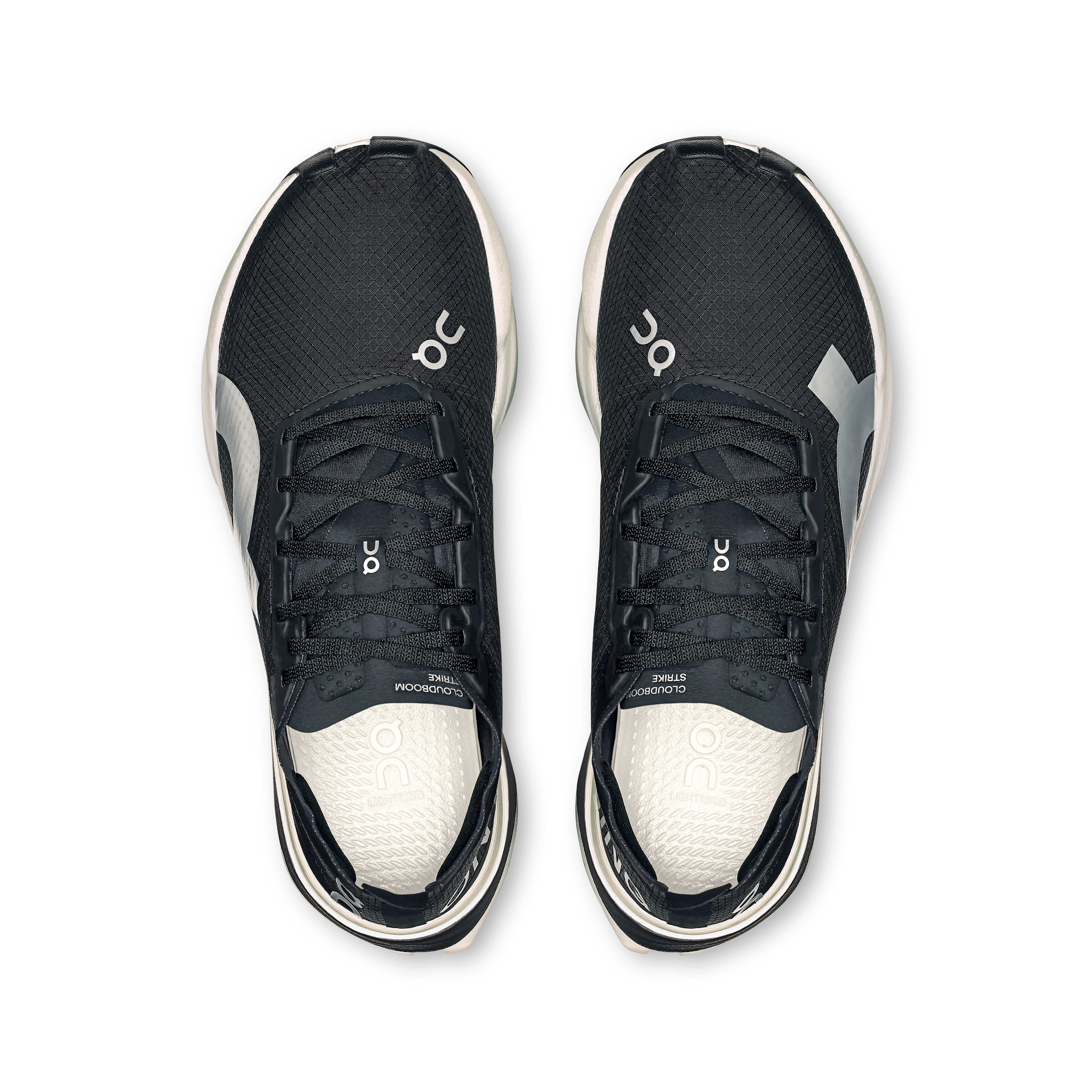 on running cloudboom strike black white (women's)