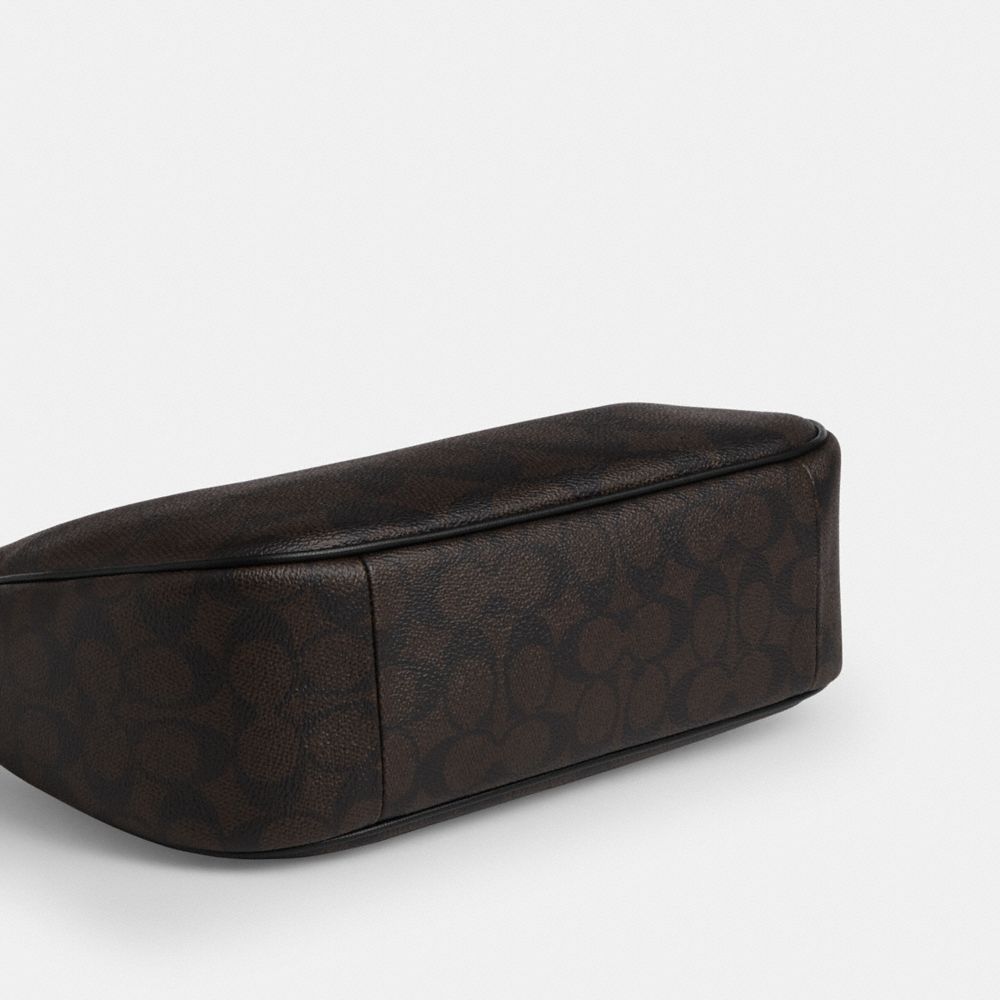 Coach Teri Hobo Bag In Blocked Signature Canvas Gold Walnut Tan