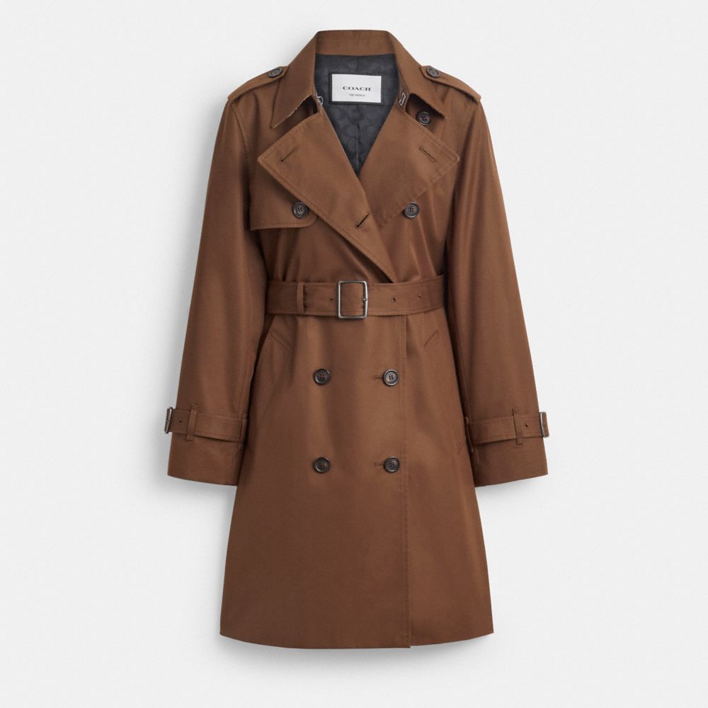 Coach Mid Trench Chocolate Brown
