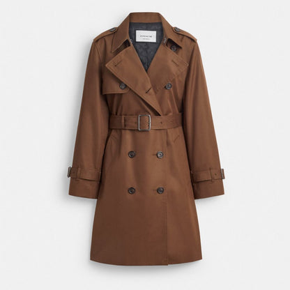 Coach Mid Trench Chocolate Brown