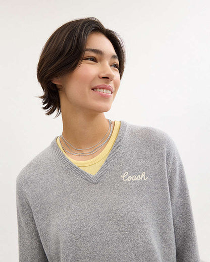 Layered Chain Necklace Silver Silver