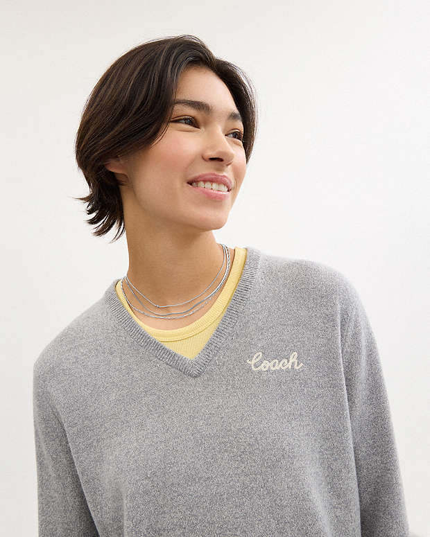 Layered Chain Necklace Silver Silver