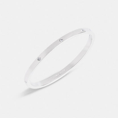 Coach Essential Hinged Bangle Silver