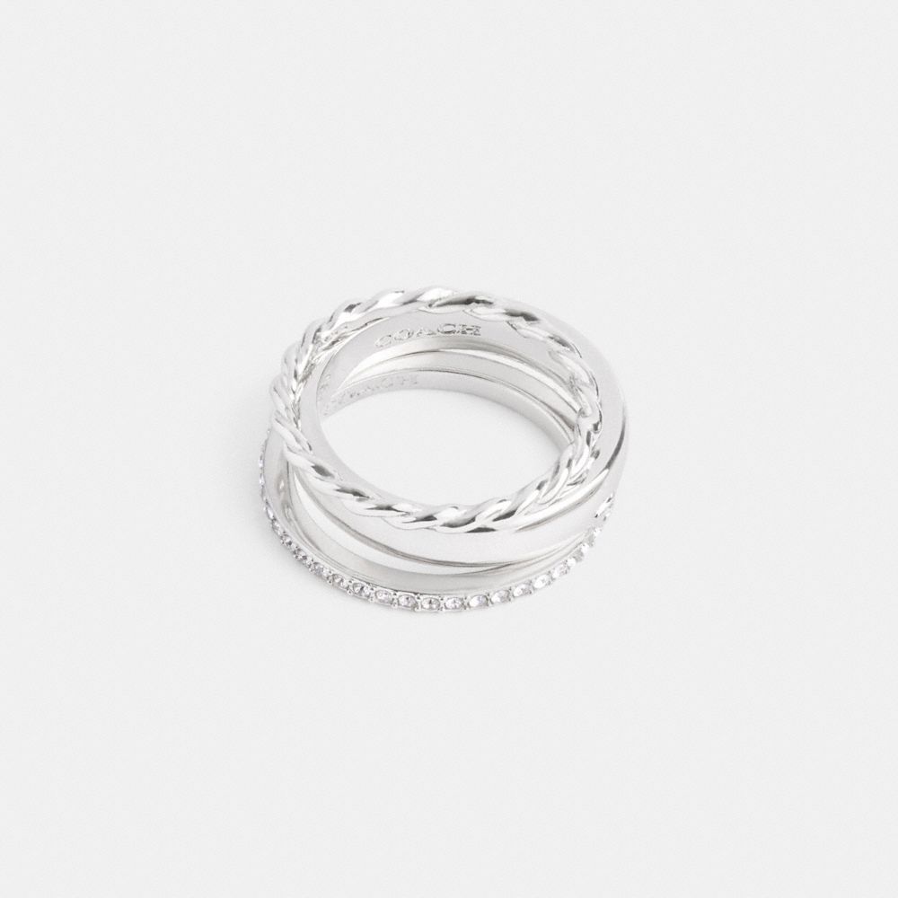 Coach Ring Set Silver