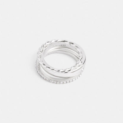 Coach Ring Set Silver