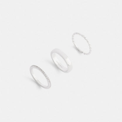 Coach Ring Set Silver