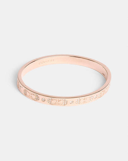 Signature Pavé Hinged Bangle Rose Gold Rose Gold
