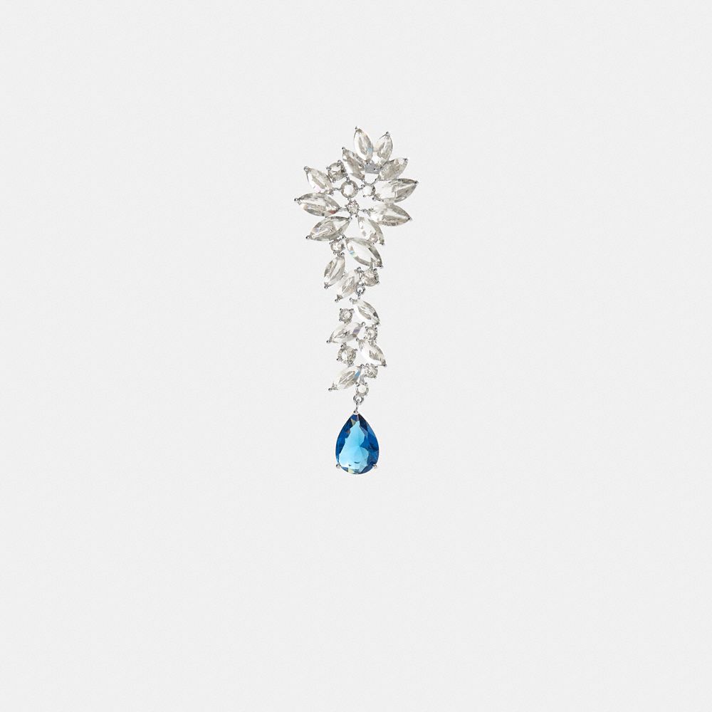 Coach Statement Crystal Single Earring Silver