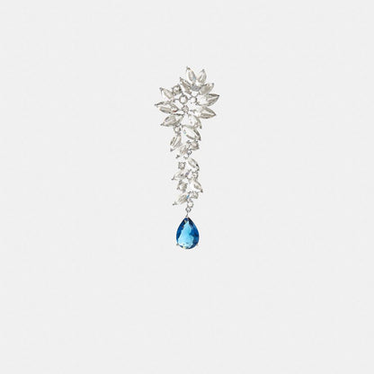 Coach Statement Crystal Single Earring Silver