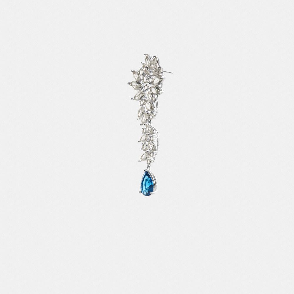 Coach Statement Crystal Single Earring Silver