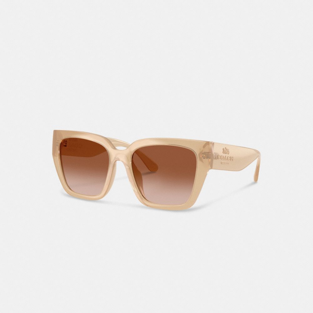 Coach Oversized Cat Eye Sunglasses Milky Beige
