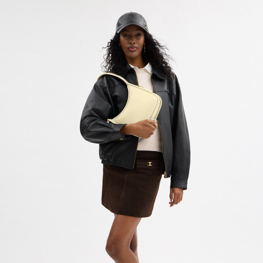 Coach Curve Zip Bag Brass Moonlight