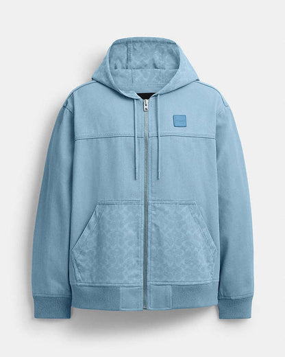 Denim Hooded Zip Jacket Mountain Spring Mountain Spring