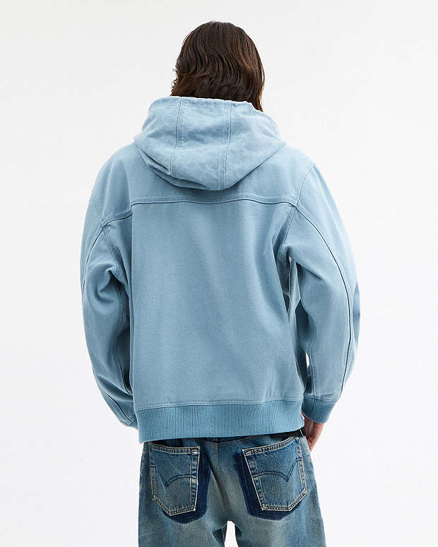 Denim Hooded Zip Jacket Mountain Spring Mountain Spring