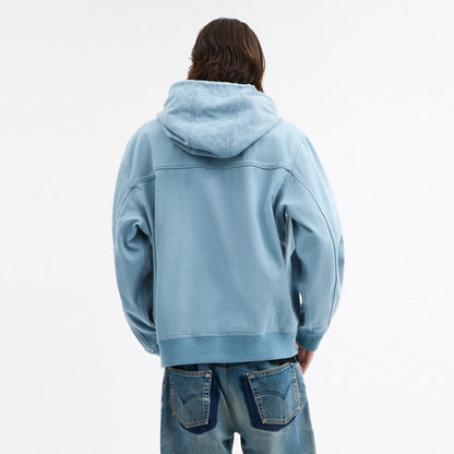 Coach Denim Hooded Zip Jacket Mountain Spring